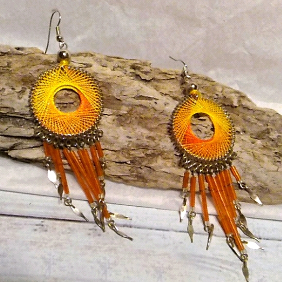 Jewelry - Nwt Bead and Thread Earrings